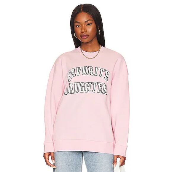 Favorite Daughter The Collegiate Sweatshirt size XS Light Pink - Picture 5 of 14
